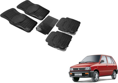 Auto Hub PVC (Polyvinyl Chloride) Standard Mat For Maruti Suzuki 800(Black)