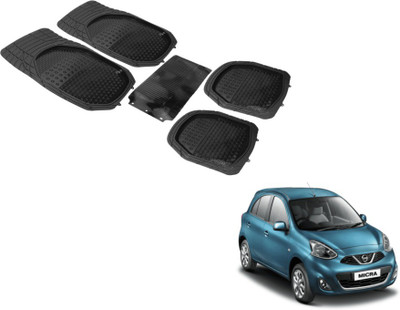 Auto Hub PVC (Polyvinyl Chloride) Standard Mat For  Nissan Micra(Black)