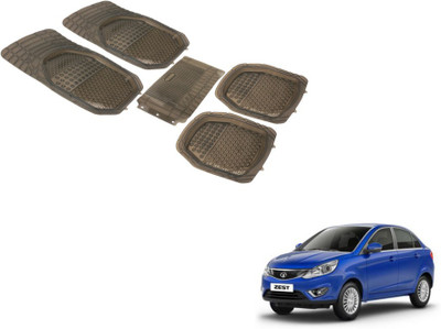 Auto Hub PVC (Polyvinyl Chloride) Standard Mat For  Tata Zest(Grey)