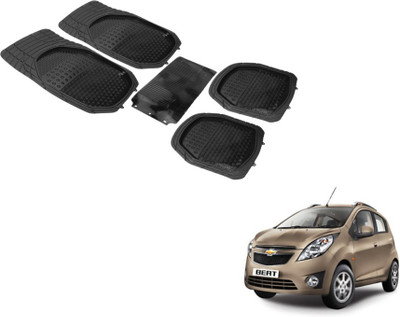 Auto Hub PVC (Polyvinyl Chloride) Standard Mat For  Chevrolet Beat(Black)