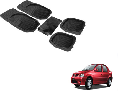Auto Hub PVC (Polyvinyl Chloride) Standard Mat For  Mahindra Logan(Black)