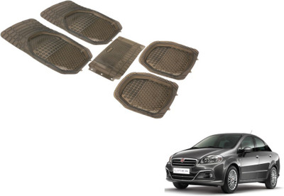 Auto Hub PVC (Polyvinyl Chloride) Standard Mat For  Fiat Linea(Grey)