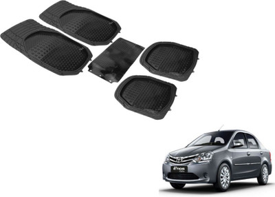Auto Hub PVC (Polyvinyl Chloride) Standard Mat For  Toyota Etios(Black)