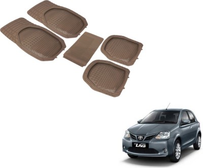 Auto Hub PVC (Polyvinyl Chloride) Standard Mat For  Toyota Etios Liva(Beige)