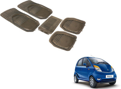 Auto Hub PVC (Polyvinyl Chloride) Standard Mat For  Tata Nano(Grey)