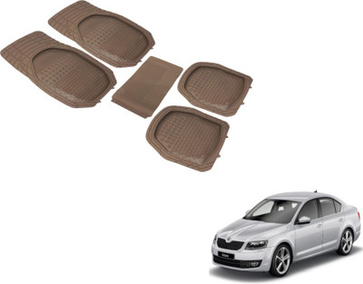 MOCKHE PVC (Polyvinyl Chloride) Standard Mat For  Skoda Octavia(Beige)
