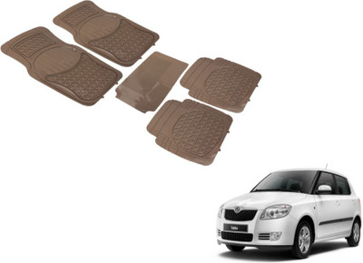 MOCKHE PVC (Polyvinyl Chloride) Standard Mat For  Skoda Fabia(Beige)