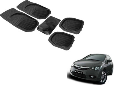 Auto Hub PVC (Polyvinyl Chloride) Standard Mat For  Honda Civic(Black)