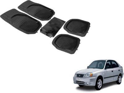 Auto Hub PVC (Polyvinyl Chloride) Standard Mat For  Hyundai Accent(Black)