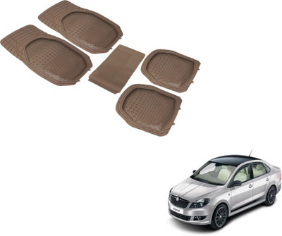 Auto Hub PVC (Polyvinyl Chloride) Standard Mat For  Skoda Rapid(Beige)