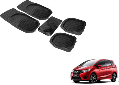 Auto Hub PVC (Polyvinyl Chloride) Standard Mat For  Honda Jazz(Black)