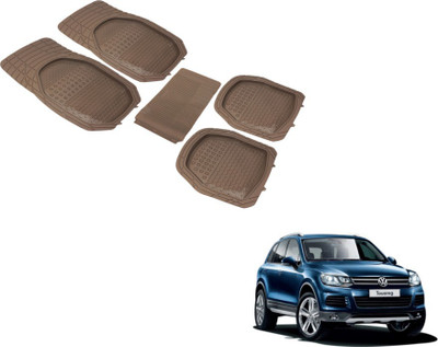 Auto Hub PVC (Polyvinyl Chloride) Standard Mat For  Volkswagen Touareg(Beige)