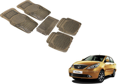 MOCKHE PVC (Polyvinyl Chloride) Standard Mat For  Tata Manza(Grey)