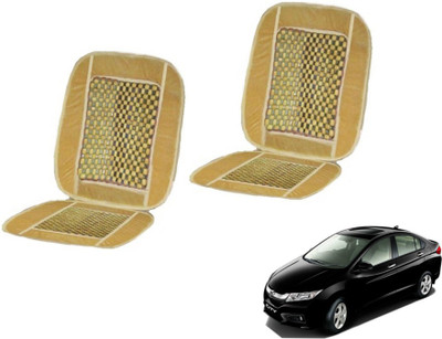 MOCKHE Cushion, Wooden Bead Seating Pad For  Honda City(Car Seats Beige)