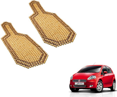 MOCKHE Wooden Bead Seating Pad For  Fiat Punto(Car Seats Beige)