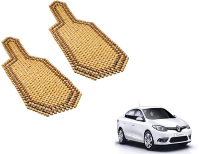 MOCKHE Wooden Bead Seating Pad For  Renault Fluence(Car Seats Beige)