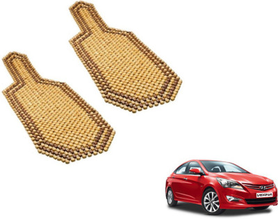 MOCKHE Wooden Bead Seating Pad For  Hyundai Verna(Car Seats Beige)