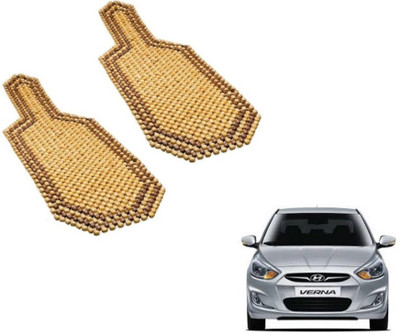 MOCKHE Wooden Bead Seating Pad For  Hyundai Verna(Car Seats Beige)