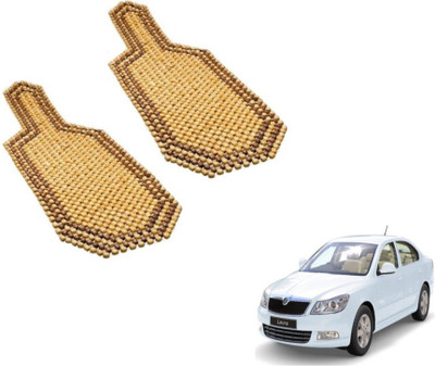 MOCKHE Wooden Bead Seating Pad For  Skoda Laura(Car Seats Beige)