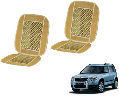 MOCKHE Cushion, Wooden Bead Seating Pad For  Skoda(Car Seats Beige)