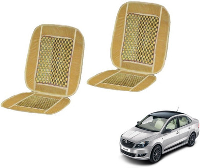 MOCKHE Cushion, Wooden Bead Seating Pad For  Skoda Rapid(Car Seats Beige)