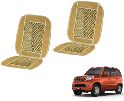 MOCKHE Cushion, Wooden Bead Seating Pad For  Mahindra TUV-300(Car Seats Beige)