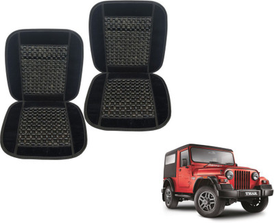 MOCKHE Cushion, Wooden Bead Seating Pad For  Mahindra Thar(Car Seats Black)