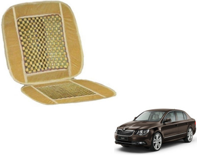 MOCKHE Cushion, Wooden Bead Seating Pad For  Skoda Superb(Car Seats Beige)