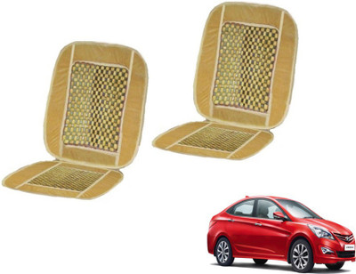 MOCKHE Cushion, Wooden Bead Seating Pad For  Hyundai Verna Fluidic(Car Seats Beige)