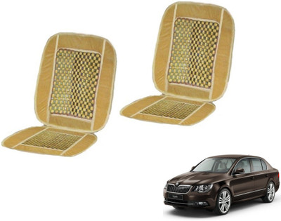 MOCKHE Cushion, Wooden Bead Seating Pad For  Skoda Superb(Car Seats Beige)