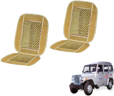 MOCKHE Cushion, Wooden Bead Seating Pad For  Mahindra Marshal(Car Seats Beige)