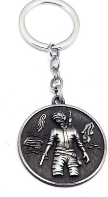

Techpro PUBG FPS Game Playerunknowns Battlegrounds Silver Key Chain(Multicolor)