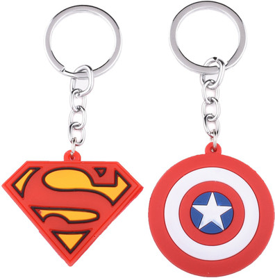 

Techpro Captain America Superman combo Key Chain(Multicolor)