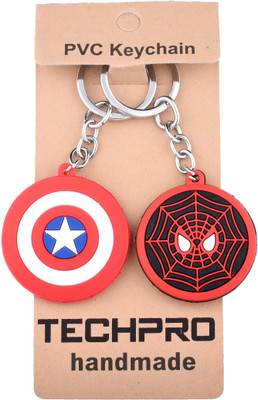 

Techpro Captain America Spiderman Key Chain(Multicolor)