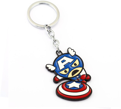 

Techpro Captain America Metal Singlesided Key Chain(Multicolor)