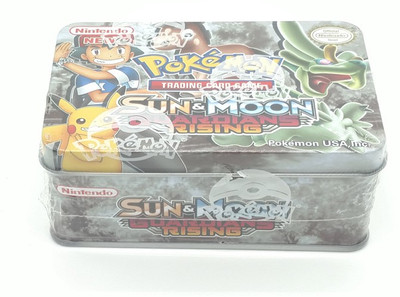 

AncientKart Pokemon Sun Moon Guardians Rising Medium Tin with cards(Multicolor)