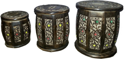 

limra handicrafts wooden dholaak set Coin Bank(Black)