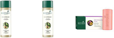 

Biotique BIO-AVOCADO STRESS RELIEF BODY MASSAGE OIL 200 ML (2 PACK) HIMALYAN PLUM BODY SOAP (PACK 1)(Set of 3)