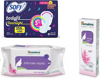 

Sofy Bodyfit Overnight Pad, Intimate Wipes, Intimate Wash(Set of 3)