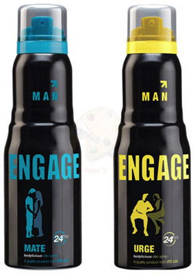

ENGAGE DEODORANT MATE & URGE Body Spray - For Men(150 ml, Pack of 2)
