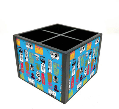

Nutcase 4 Compartments Wooden Remote Stand(Multicolor)