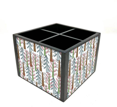 

Nutcase 4 Compartments Wooden Remote Stand(Multicolor)