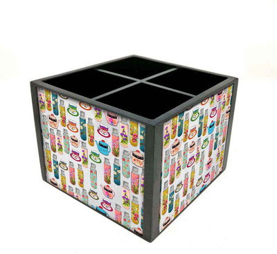 

Nutcase 4 Compartments Wooden Remote Stand(Multicolor)