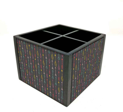 

Nutcase 4 Compartments Wooden Remote Stand(Multicolor)