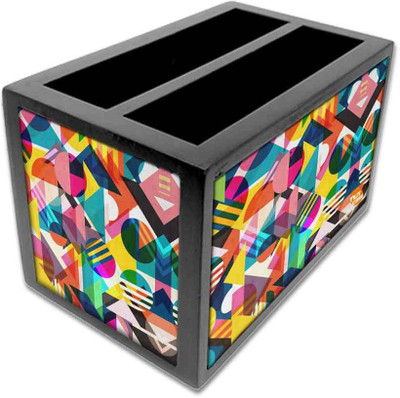 Nutcase 2 Compartments Wooden Remote Stand(Multicolor)