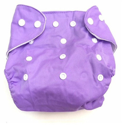 

House of Quirk 1pc Adjustable Reusable Baby Washable Cloth Diaper Nappies With Wet-free inserts For Babies of Ages 0 to 2 years (Purple) - M