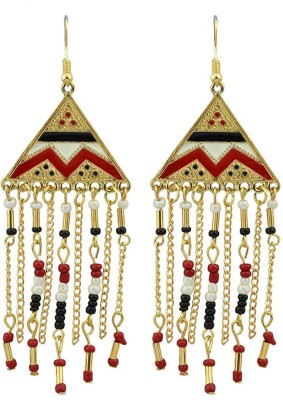 Shining Diva Colorful Bohemian Enamel Tassel Stylish Fancy Party Wear Beads Alloy Drops & Danglers