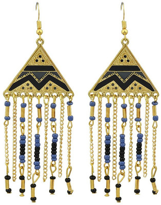 Shining Diva Colorful Bohemian Enamel Tassel Stylish Fancy Party Wear Beads Alloy Drops & Danglers