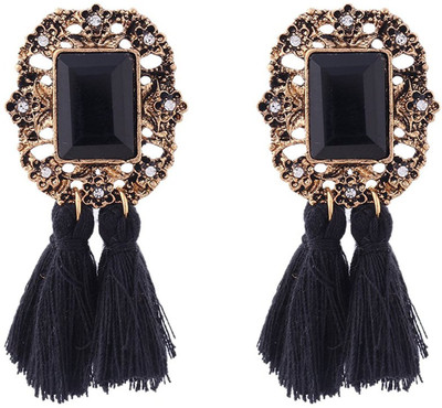 Shining Diva Bohemian Tassel Stylish Fancy Party Wear Cubic Zirconia Alloy Tassel Earring