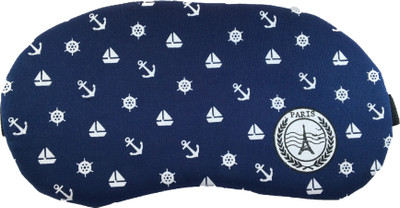 

Jenna Ship_DarkBlue Cartoon Travel Sleeping Eye Cover Blindfold Eye Shade(Blue, White), Multi